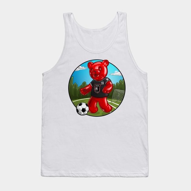 Soccer Gummi Bear Tank Top by I_just_ARTed